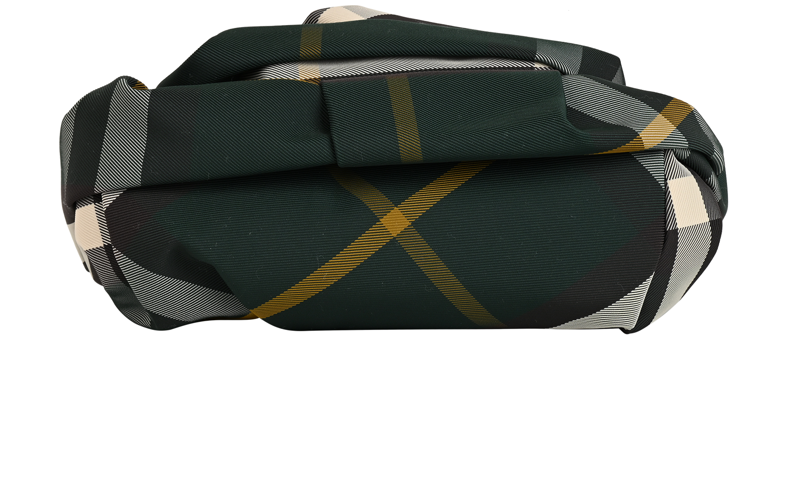 Check Rose Clutch, &pound;450, Handbags, Brown/Green, Nylon, Top view